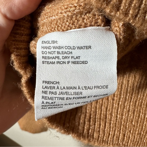 Sophie Rue Sweater Women's Size XS Brown Ribbed Crew Neck Cropped - Picture 6 of 7